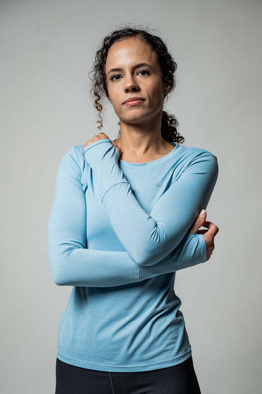 Women's Swift Long Sleeve Tech Shirt (Sky Blue)