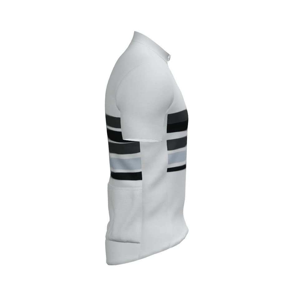 Right side product view of a cycling jersey design.
