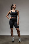 SOHO Women's Technical High Rise Shorts 8" (Black)
