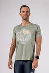Front view of Varlo mens ward green cycling jersey in the 2025 gravel series. 