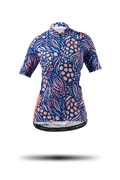 Varlo Pioneer Gravel Cycling Jersey (Levi Blue) - Women's