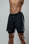 Men's Hybrid Performance 2-in-1 Shorts (Black)