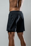 Men's Hybrid Performance 2-in-1 Shorts (Black)