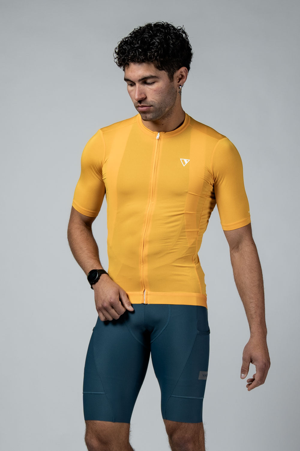 MOVE SPORT イエローシャツ 2nd Gym Cup Men's Momentum Cycling Jersey Sunfire Clay | Race Fit Performance