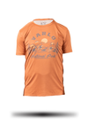 Product ghost shot of the Varlo explorer cycle crew shirt in parkroad tan for the 2025 gravel series.