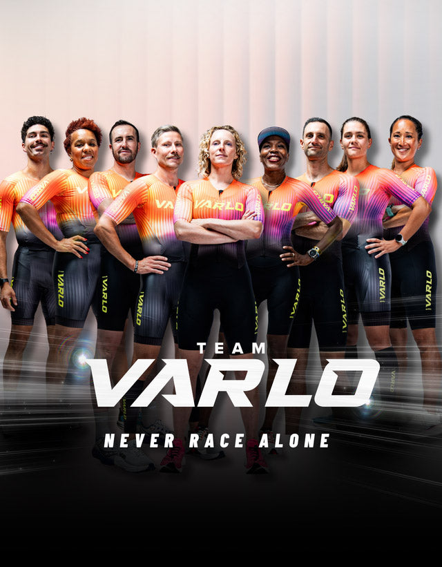 Team Varlo athletes lined up in 2027 team kit