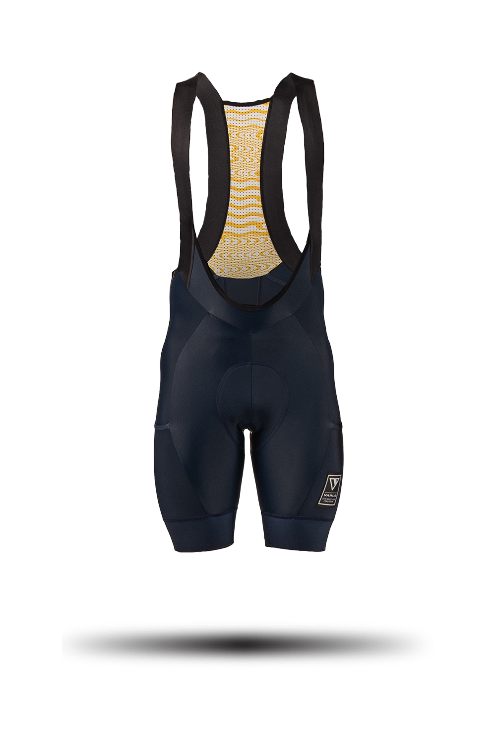 Varlo Cycling Bib shorts yellow back.