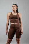 Women's SOHO Cross Back Crop Tank (City Mocha)