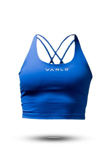 Women's SOHO Cross Back Crop Tank (Neo Blue)