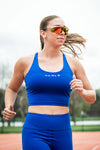 Women's SOHO Cross Back Crop Tank (Neo Blue)