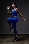Women's SOHO Cross Back Crop Tank (Neo Blue)