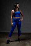 Women's SOHO Cross Back Crop Tank (Neo Blue)