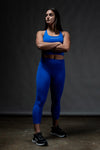 Women's SOHO Cross Back Crop Tank (Neo Blue)
