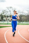 Women's SOHO Cross Back Crop Tank (Neo Blue)