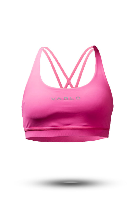 Women's SOHO Cross Back Sports Bra (Hot Shot Pink)
