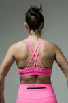 Women's SOHO Cross Back Sports Bra (Hot Shot Pink)