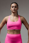 Women's SOHO Cross Back Sports Bra (Hot Shot Pink)