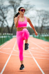 Women's SOHO Cross Back Sports Bra (Hot Shot Pink)
