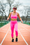Women's SOHO Cross Back Sports Bra (Hot Shot Pink)