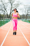 Women's SOHO Cross Back Sports Bra (Hot Shot Pink)