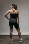 Women's SOHO Cross Back Crop Tank (Black)
