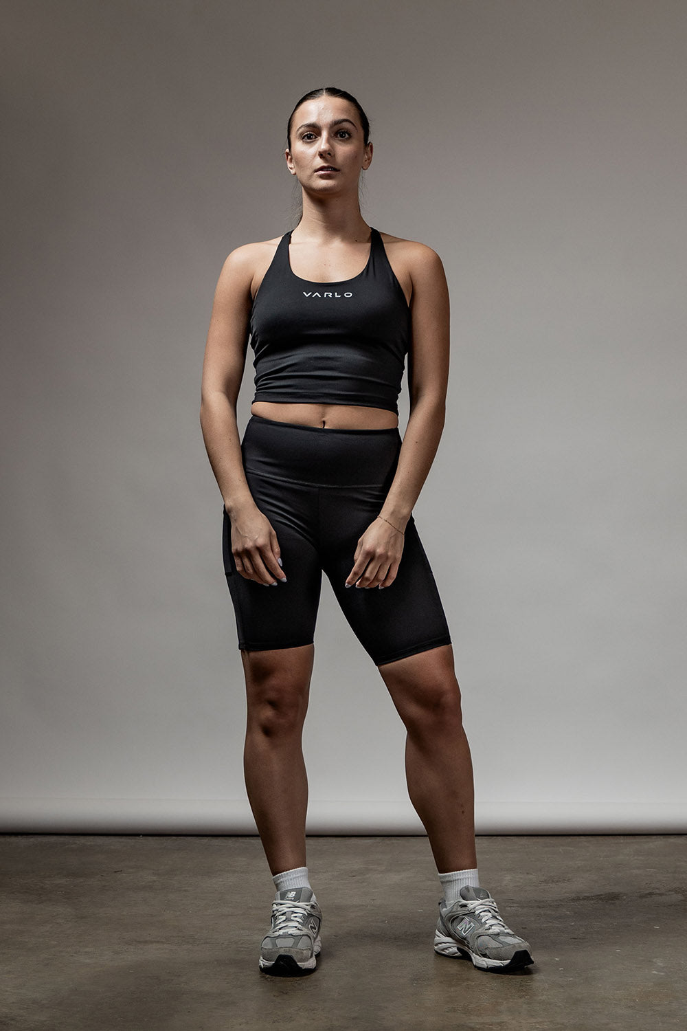 Black Cross Back Crop Tank | Sleek Support for Active Days