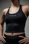 Women's SOHO Cross Back Crop Tank (Black)