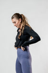 Women's Terra Arc Long Sleeve Crop (Black)