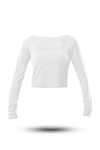 Women's Terra Arc Long Sleeve Crop (White)
