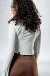 Women's Terra Arc Long Sleeve Crop (White)