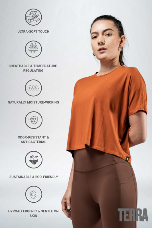 Women's Terra Drift Crop (Sunfire Clay)